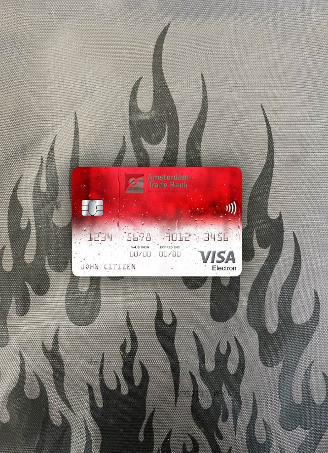 Download Netherlands Amsterdam Trade Bank visa electron card photolook front Photoshop template